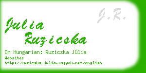 julia ruzicska business card